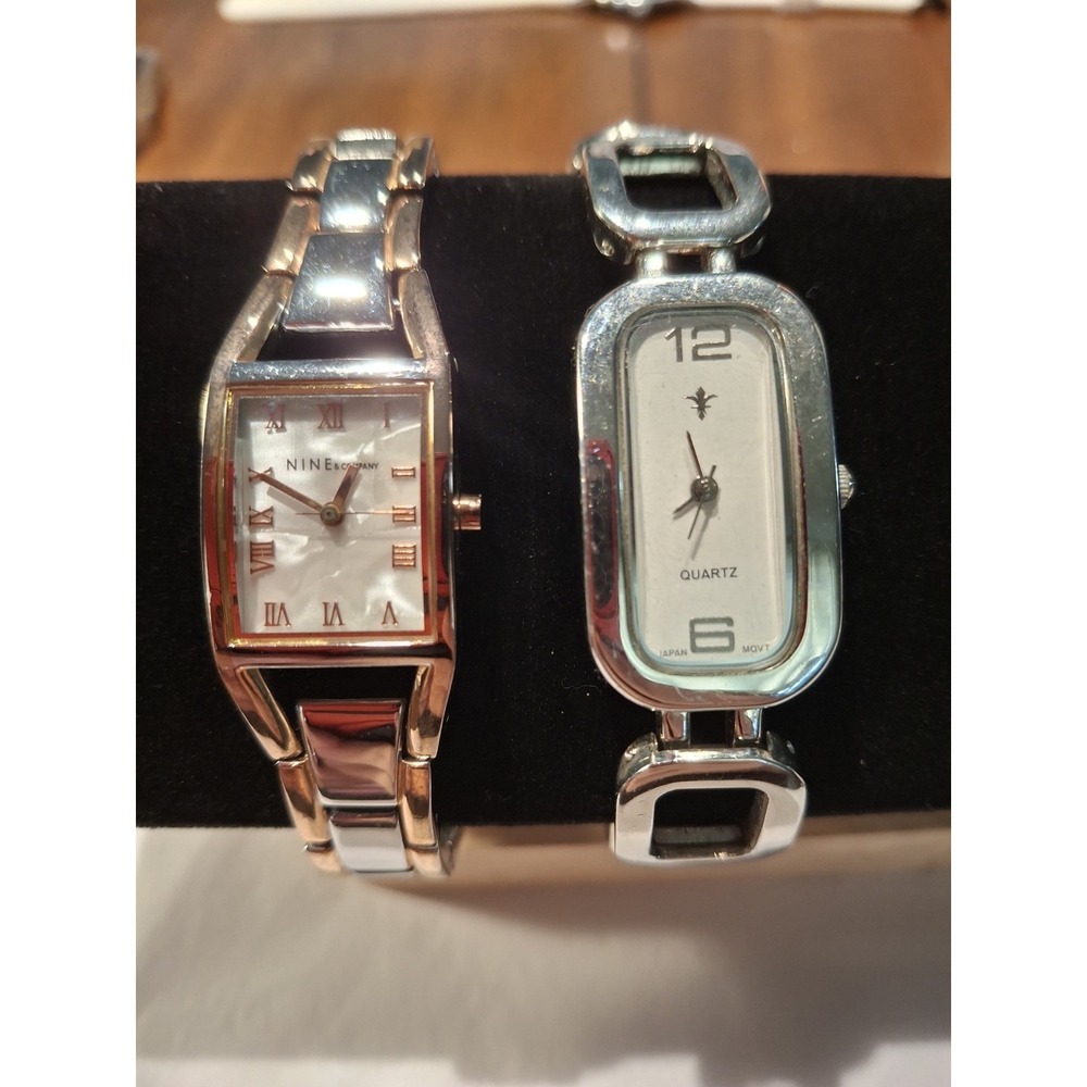 Set Of Two Silvertone Womens Fashion Watches. *Please Read Description*.